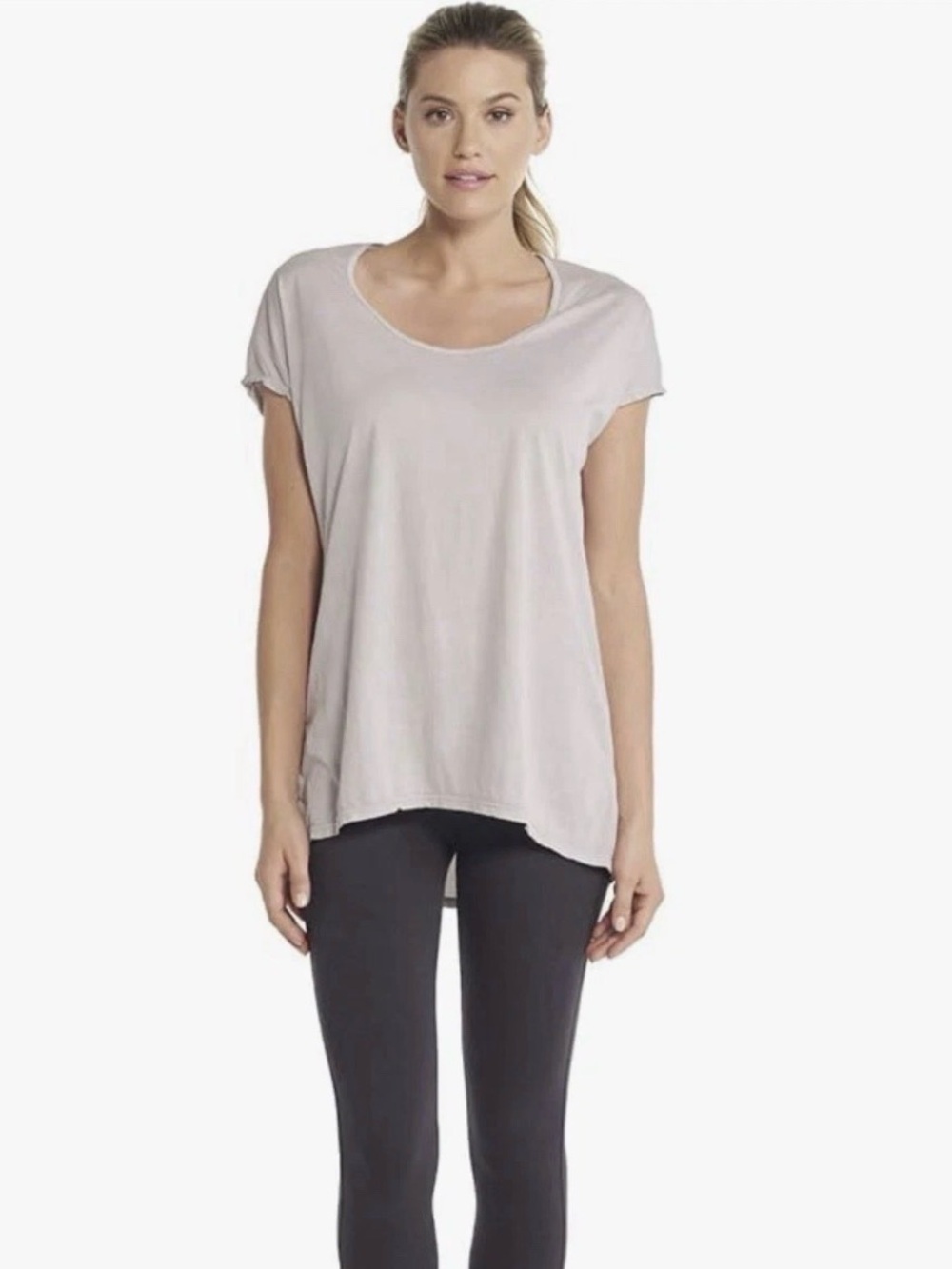 Barefoot Dreams Relaxed Scoop Neck Tunic - Light Taupe